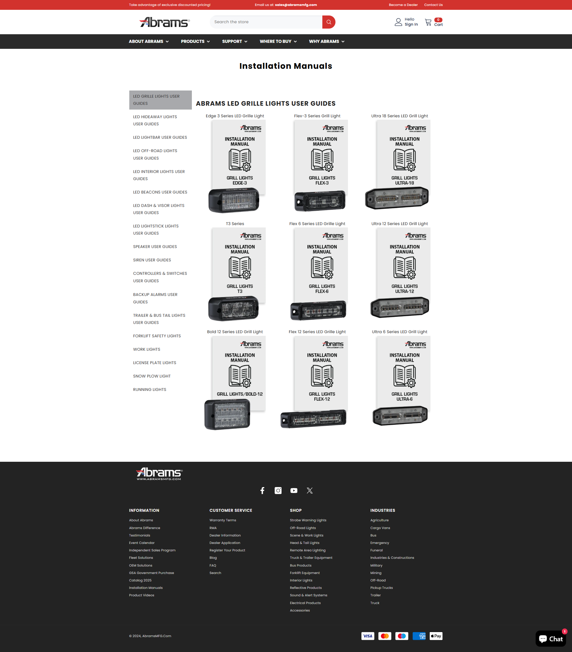 Installation Manuals for Abrams